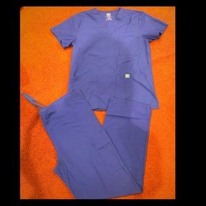 Royal Blue Scrub Set
